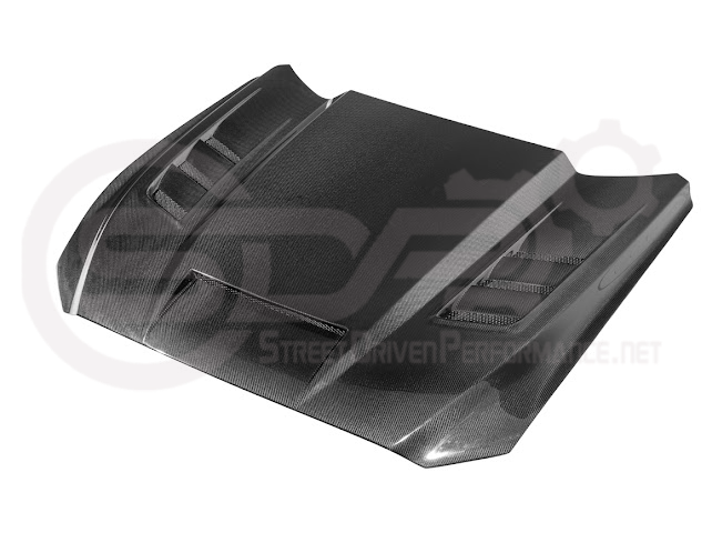 2015-2017 FORD MUSTANG S550 | TERMINATOR STYLE CARBON FIBER FRONT AIR VENTED HOOD